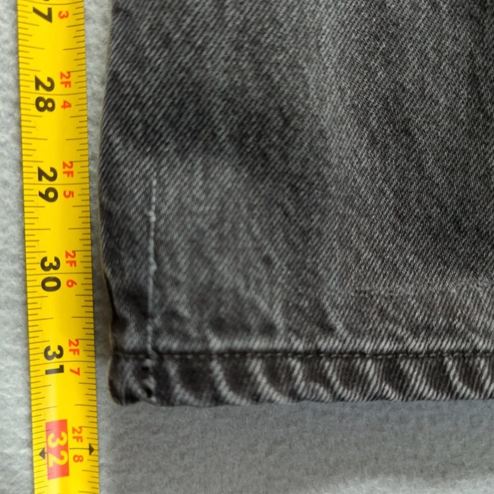 Levi's 501 Jeans Mens 40x32 Faded Black Straight Leg Button‎ Fly Denim Pants